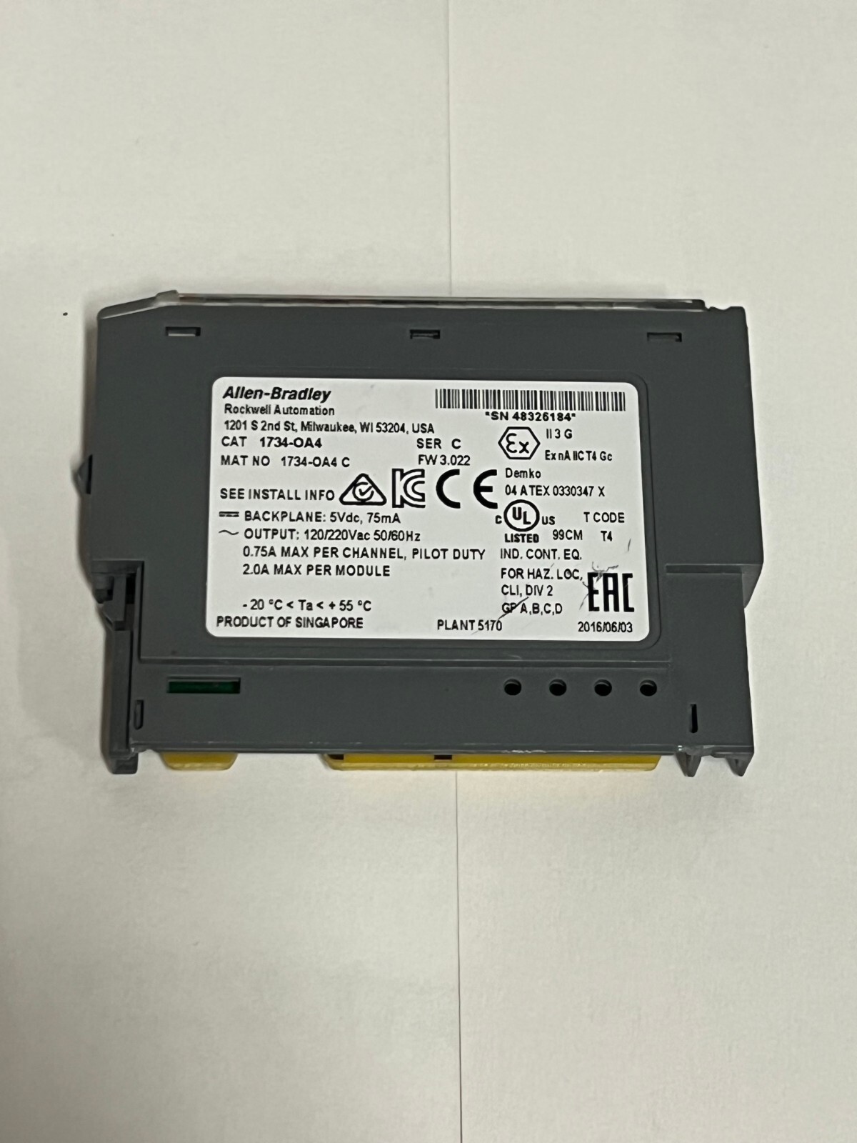 1734-OA4 I/O Series C Output Module NEW