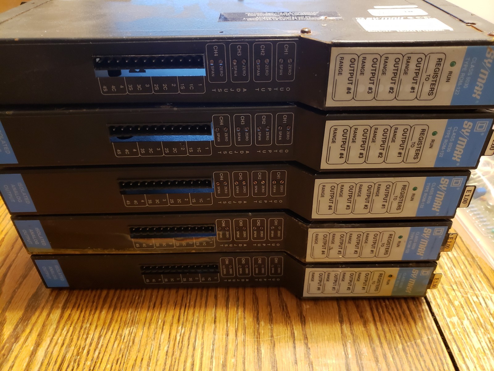 Lot of 5 SQUARE D SY/MAX CLASS 8030 120VAC/DC INPUT MODULE RIM-101 SER. A4 and E