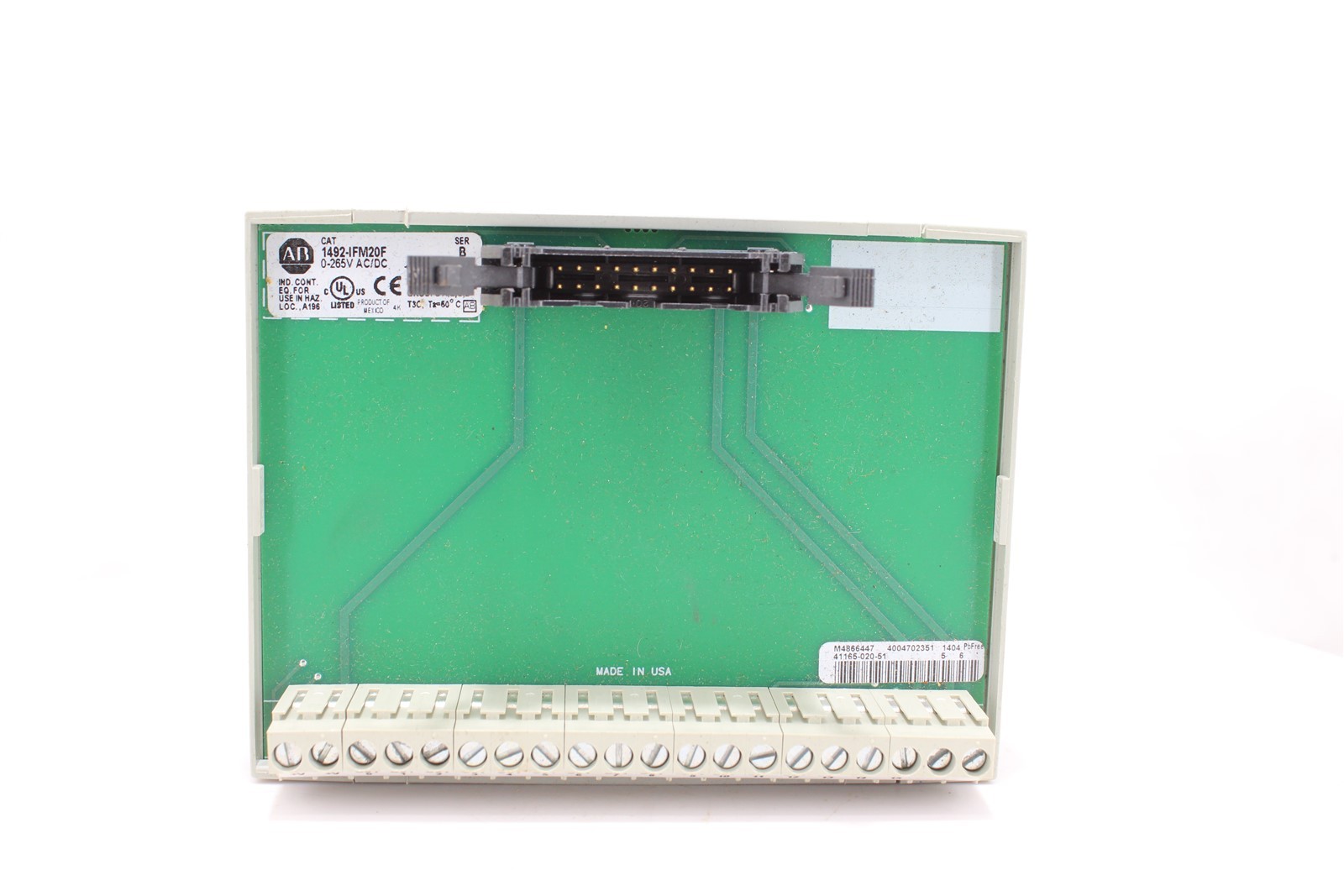 Allen-Bradley 1492-IFM20F 20-Point Feed-Through 20-Pin DIN Rail Breakout Board