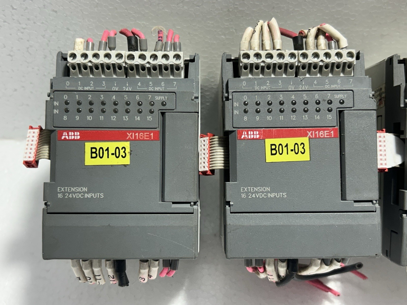 ABB LOT OF 5PCS 1SBP260100R1001 XI16E1-E4.0 INPUT MODULE DIGITAL 16 INPUT