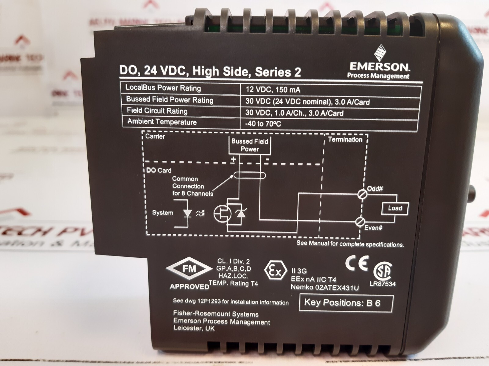 Emerson 12P2536X062 DeltaV KJ3202X1-BA1 Discrete Output Module Rev G 12 VDC