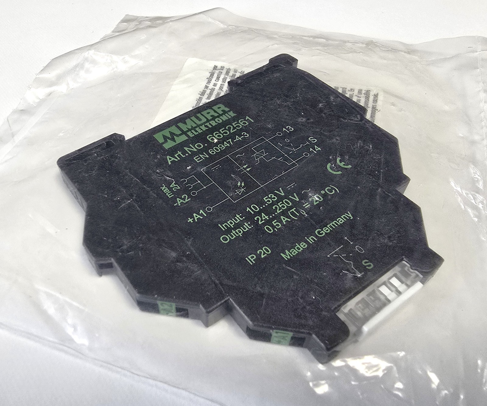 Murr 6652561 6.2MM OPTO-COUPLER Module w/ Isolation Link – New / Sealed