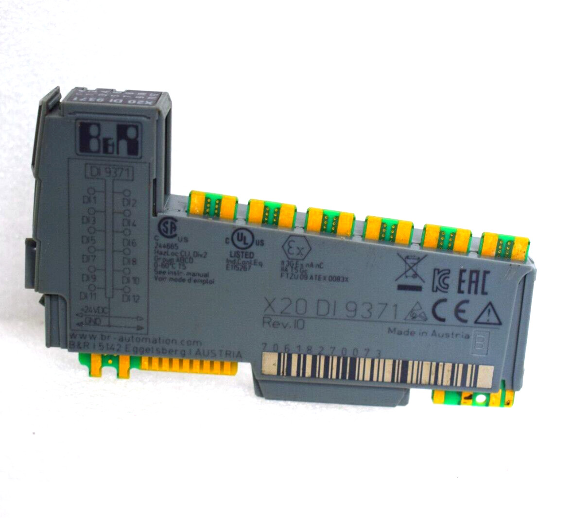 B&R X20 DI 9371 DIGITAL INPUT I/O MODULE 24VDC X20-DI-9371