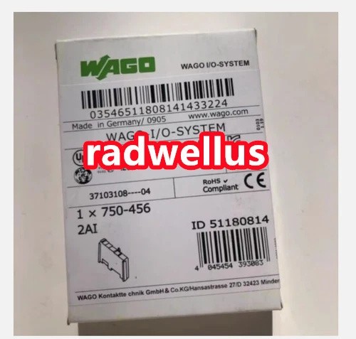 New in Box WAGO 750-456 Analog Input PLC Module 750-456 750-456