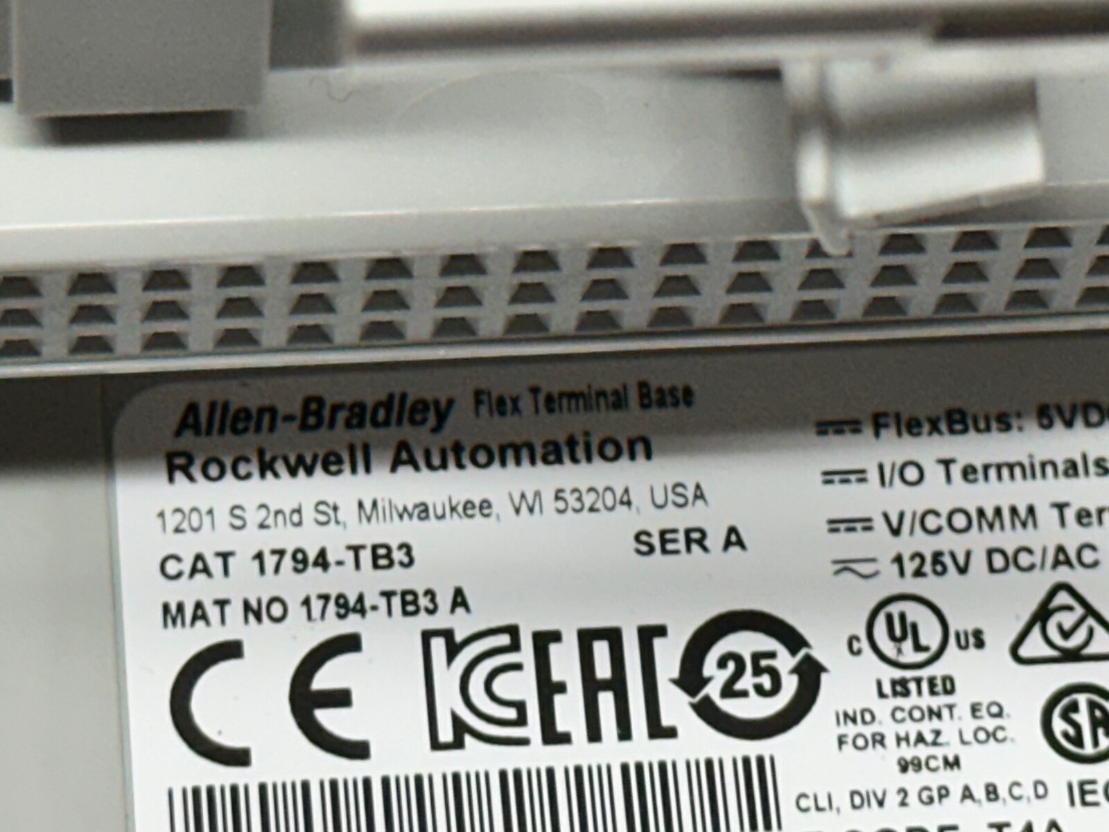 Allen Bradley 1794-IB10XOB6 A 1794-TB3 Flex I/O 24VDC Sink Input Source Output