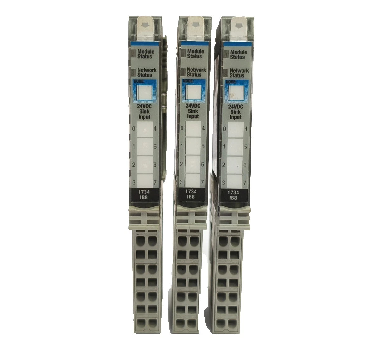 ALLEN-BRADLEY 1734-IB8 MODULE 1734-RTBS, 1734-MB LOT OF 3X