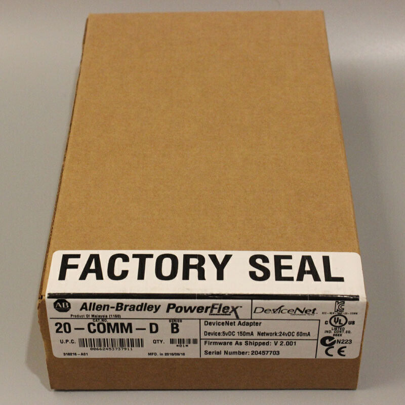 NEW FACTORY SEALED 20-COMM-D SER/B POWERFLEX DEVICENET ADAPTER 20COMMD
