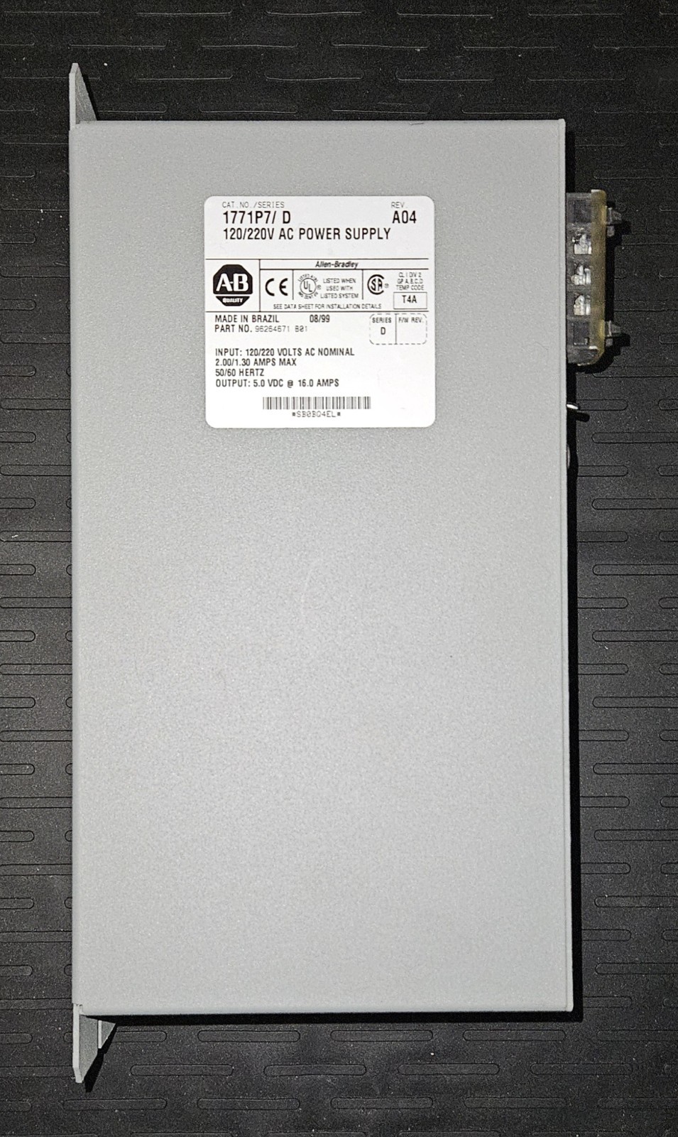 Allen Bradley PLC-5/20C w/ 16 Slot Chassis, Power Supply, Modem, and Modules