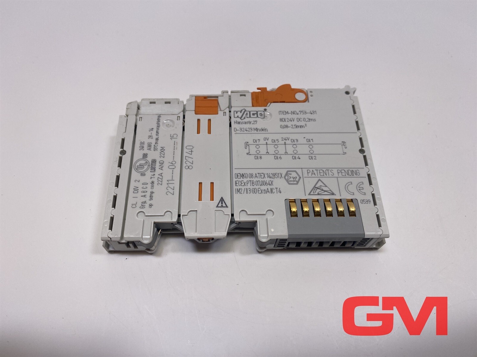 Wago 8-channel digital input 753-431 8-channel digital input 24V DC 0,2ms module