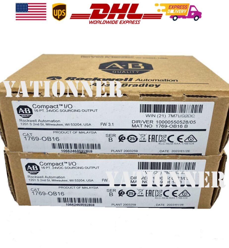 nEW Allen-Bradley 1769-OB16 / B CompactLogix 16 Pt 24VDC D/O Module Free Ship