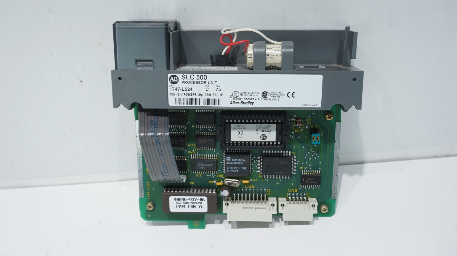 2 – ALLEN BRADLEY SLC500 5/02 CPU PROCESSOR MODULE 1747-L524 SER.C FRN.7/7C