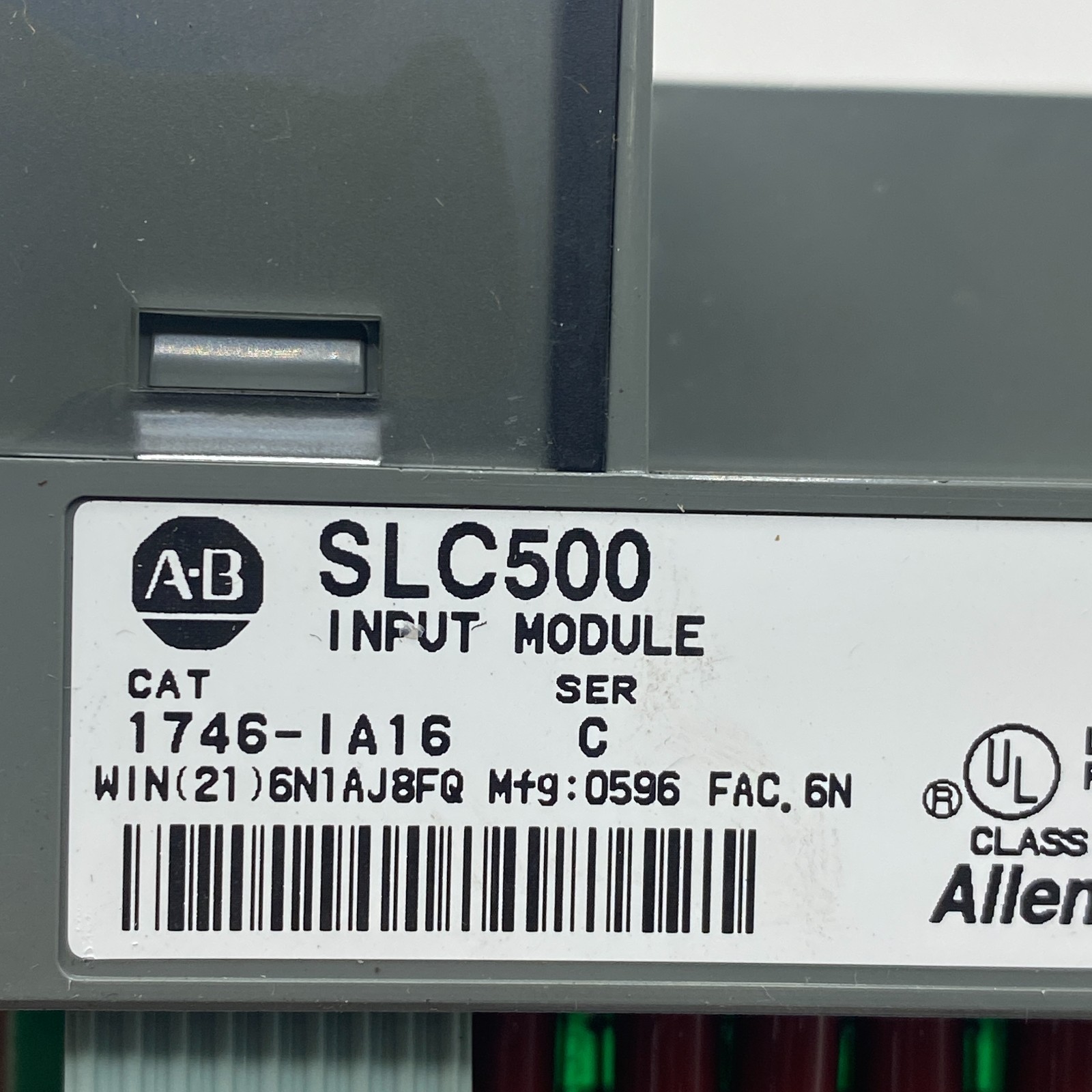 ALLEN-BRADLEY AB 1746-IA16 INPUT MODULE SLC500 SER. C 1746IA16 85-132VAC 50/60HZ