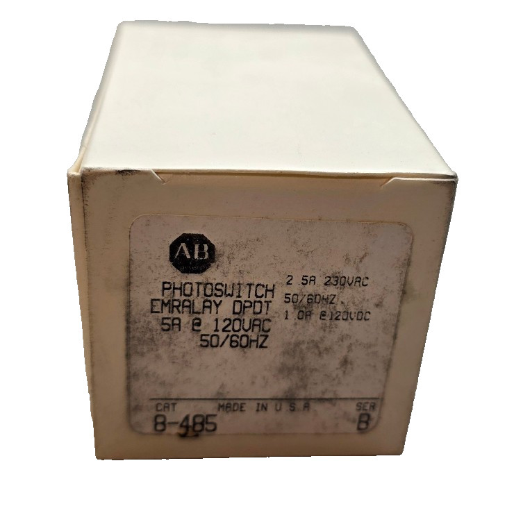 4Pcs New Allen Bradley 8-485 Ser.B Photoswitch DPDT 5A @ 120V 50/60Hz