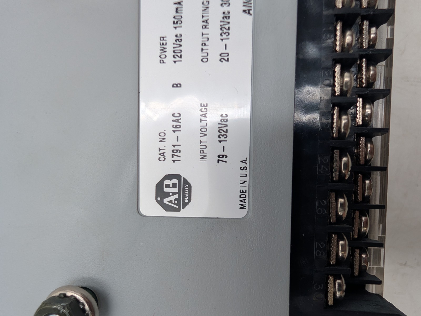 Allen-Bradley Series B Block 1791-16AC I/O Module