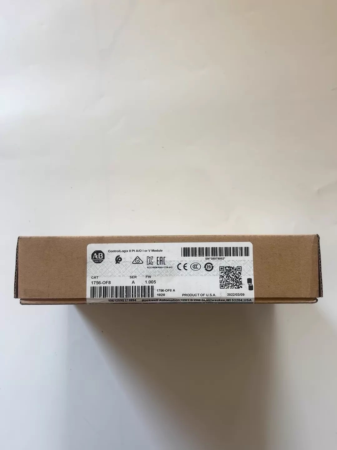 Factory Sealed 1756-OF8 SER A ControlLogix 8 Pt Output Module US Free Tax