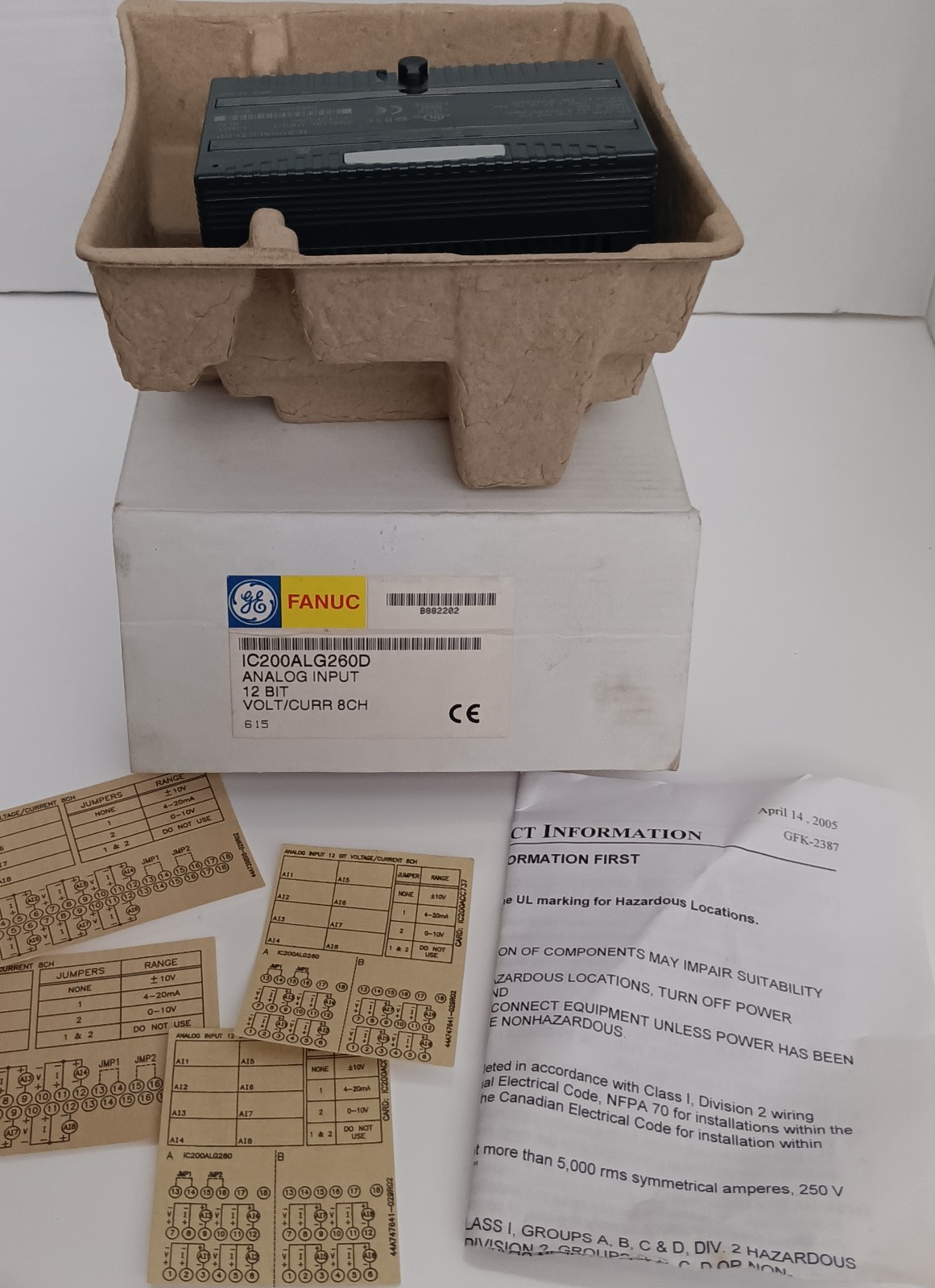 NEW GE Fanuc IC200ALG260D VersaMax Analog Input Module 8CH 12-Bit Open Box…