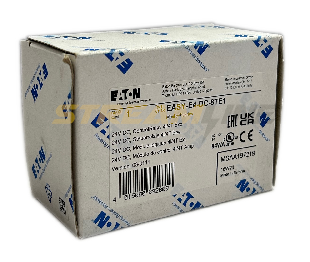 Eaton EASY-E4-DC-8TE1 I/O expansion, 24 Vdc Supply Voltage, 4 Digital Inputs