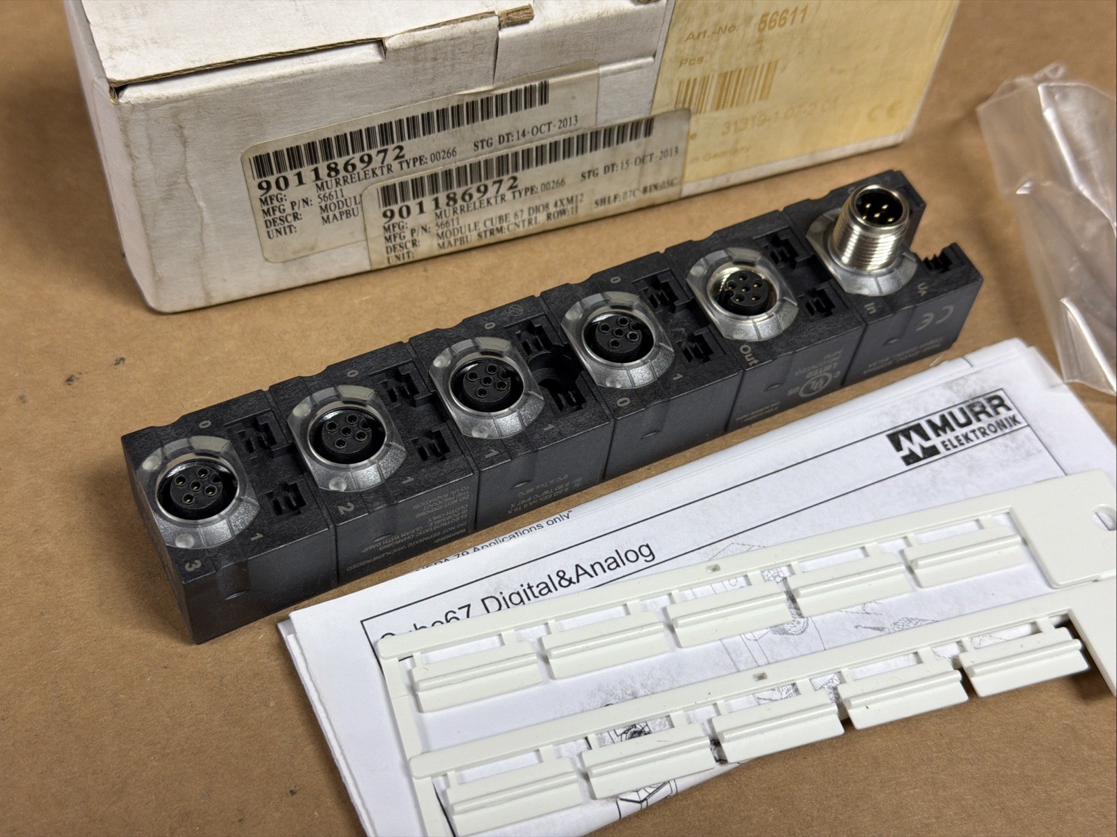 MURR ELEKTRONIK 56611 CUBE67 DIO8 E 4xM12 I/O Module FAST SAME DAY SHIPPING