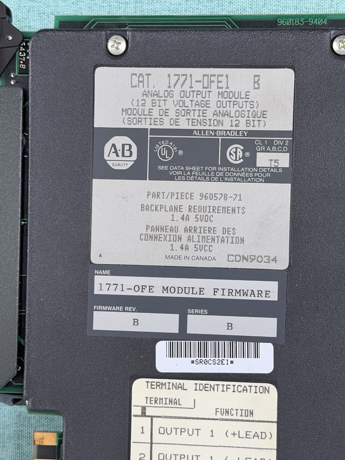 1771-OFE1 /B Allen Bradley