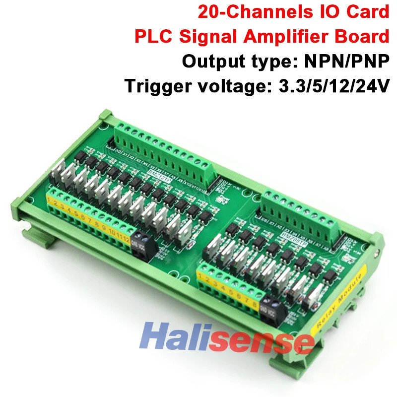 4-32 Channels IO Card PLC Signal Amplifier Board PNP NPN Output Optocoupler Isol