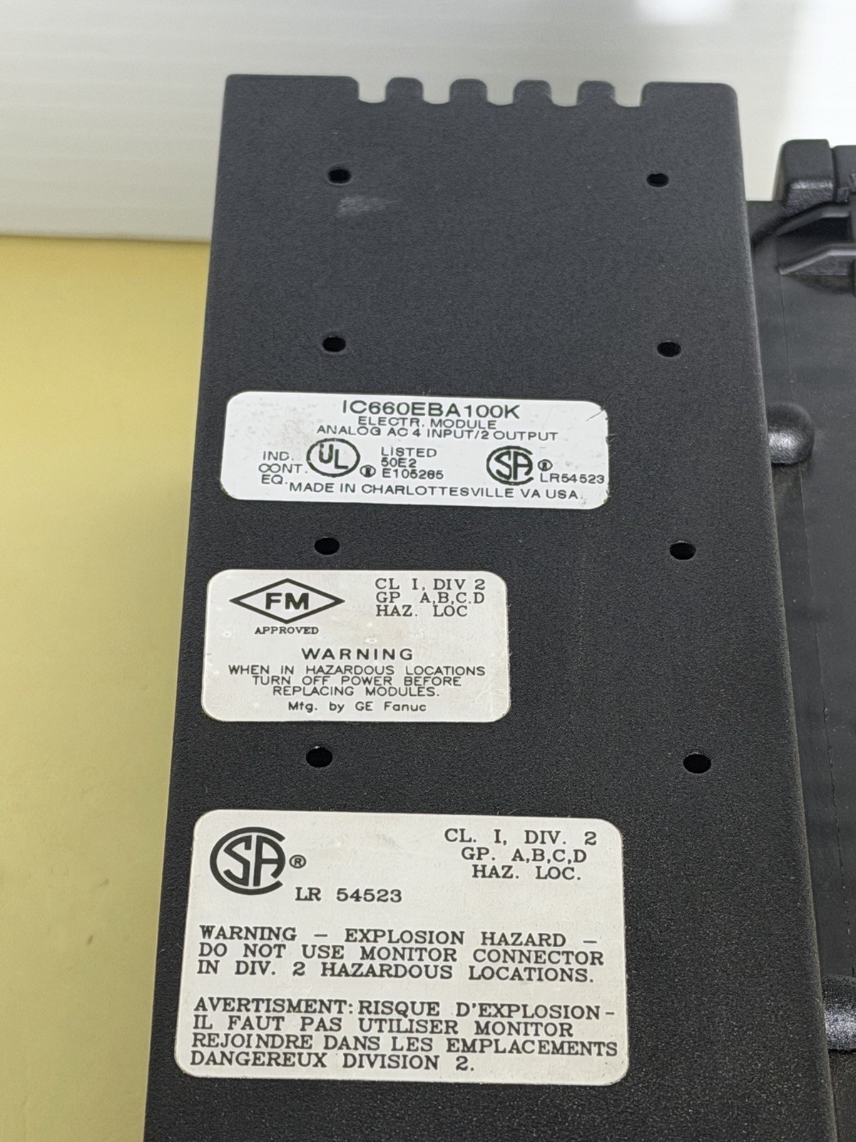 Ge Fanuc IC660EBA100K Genius Analog I/o Module