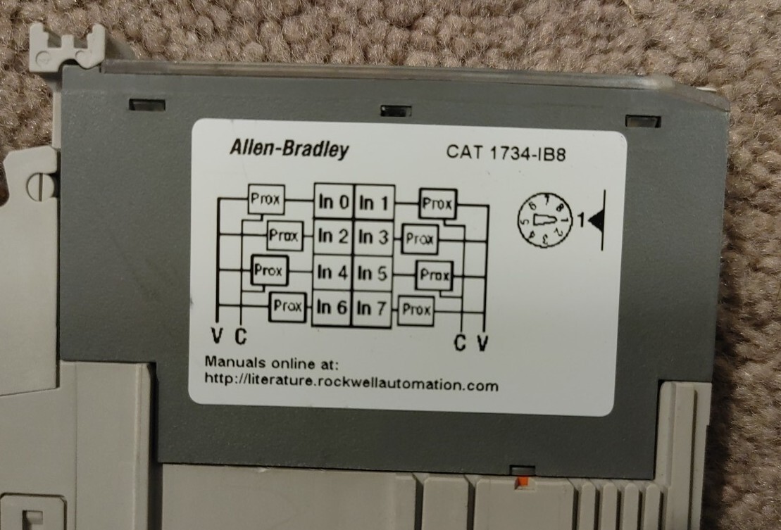 Allen Bradley 1734-IB8 Point I/O Sink Input Module – 24VDC – 1734-MB – 1734-RTB