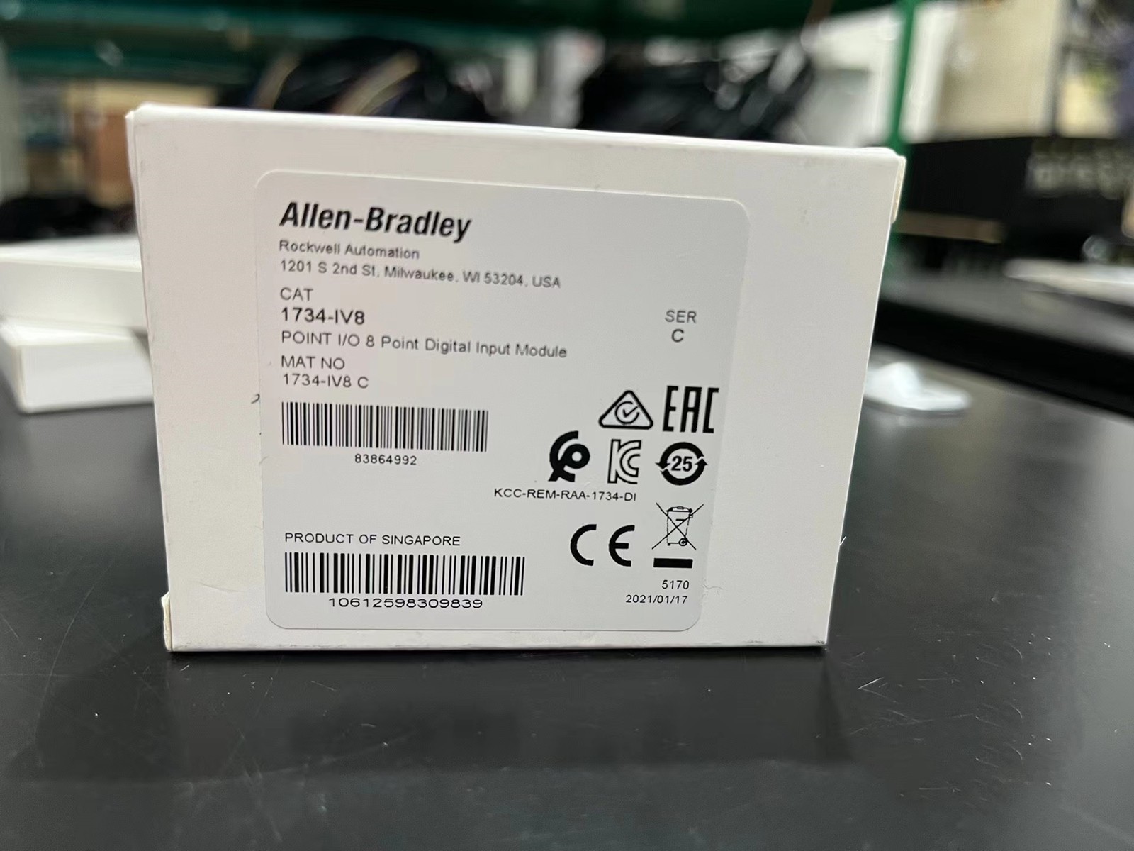 New Factory Sealed AB 1734-IV8 SER C POINT I/O 8 Point Digital Input Module