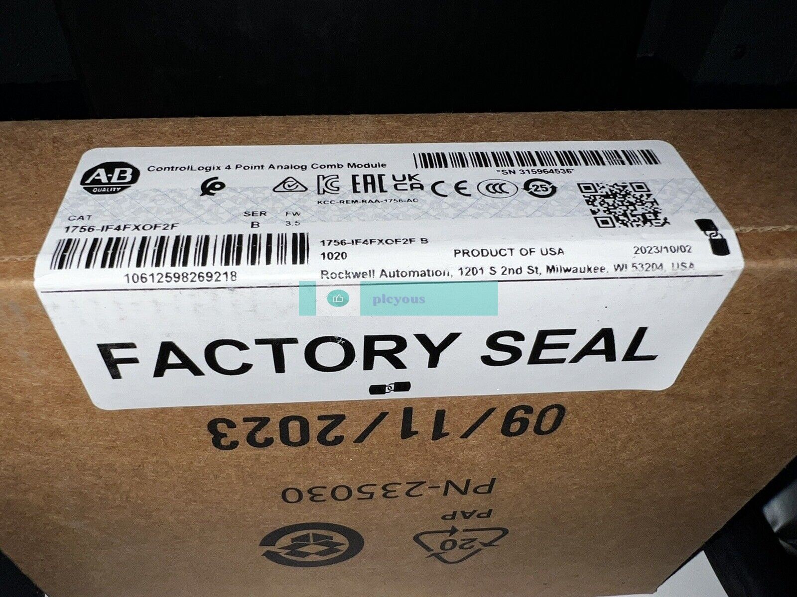 A~B 1769-IF4FXOF2F PLC Input/output Module Series-B Factory Seal Box