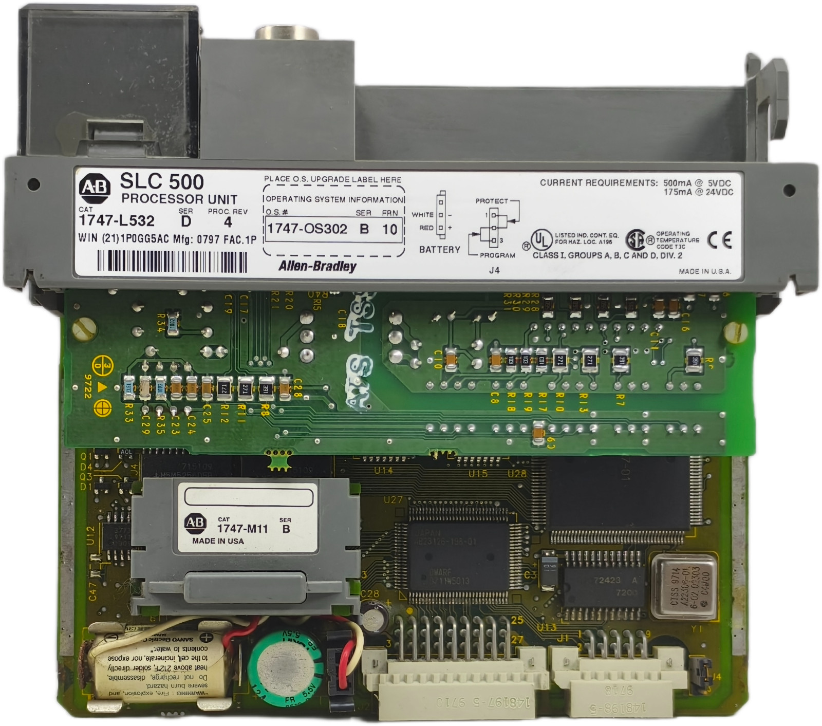 Allen Bradley 1747-L532 SLC500 PLC Processor CPU Control Module