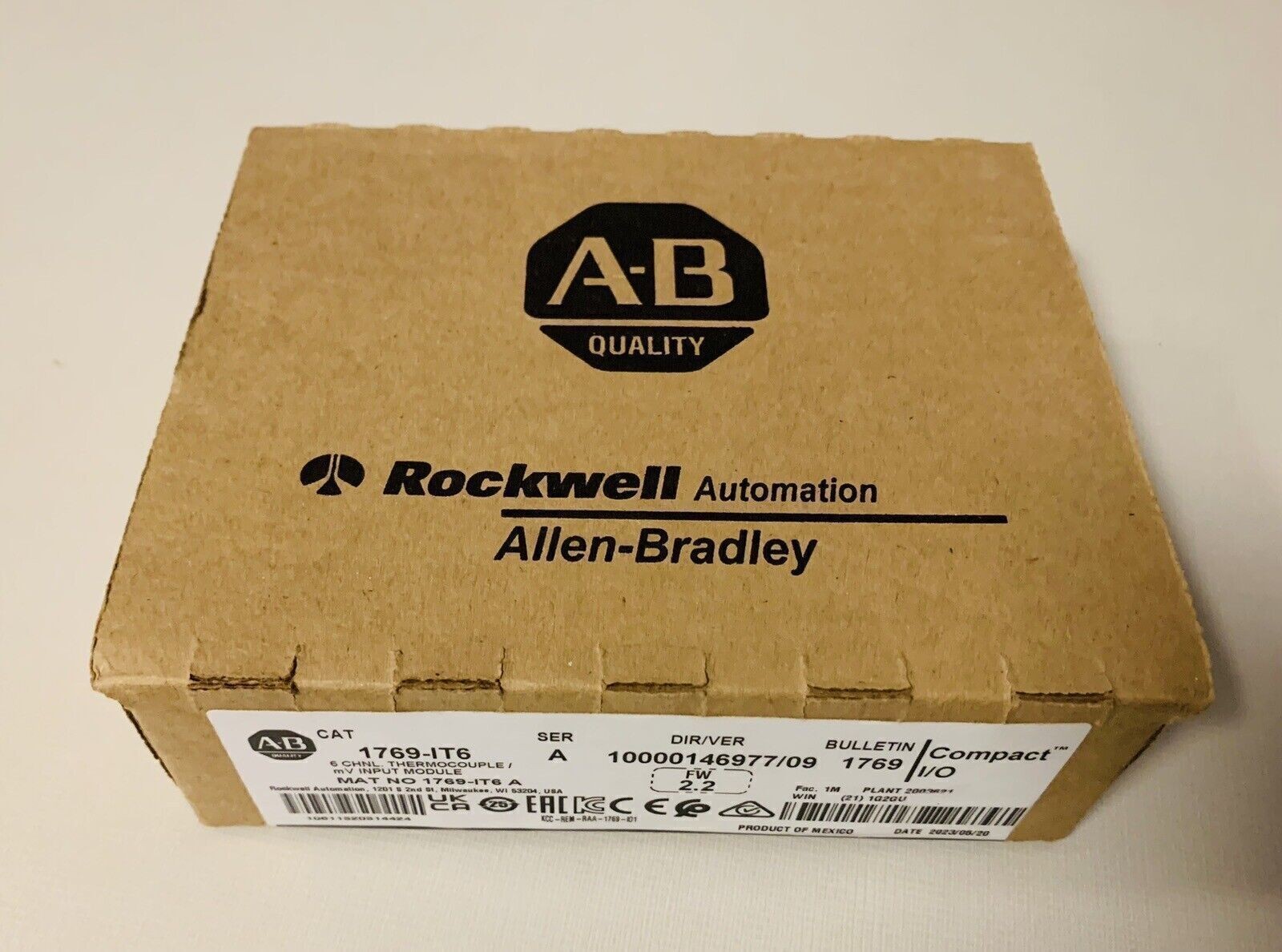 New Sealed AB 1769-IT6 SR A CompactLogix Thermocouple/mV Input Module USA Vendor