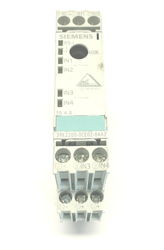 SIEMENS 3RK2200-0CE02-0AA2 AS INTERFACE MODULE, 4-INPUT