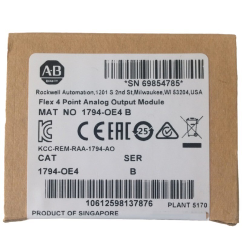 New Sealed AB 1794-OE4 B 1794-0E4 Flex 4 Point Analog Output Module 1794OE4