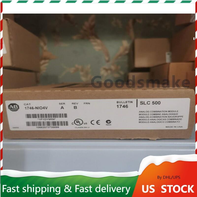 AB 1746-NIO4V Analog Combination I/O Module PLC New Sealed US Stock AB 1746NIO4V