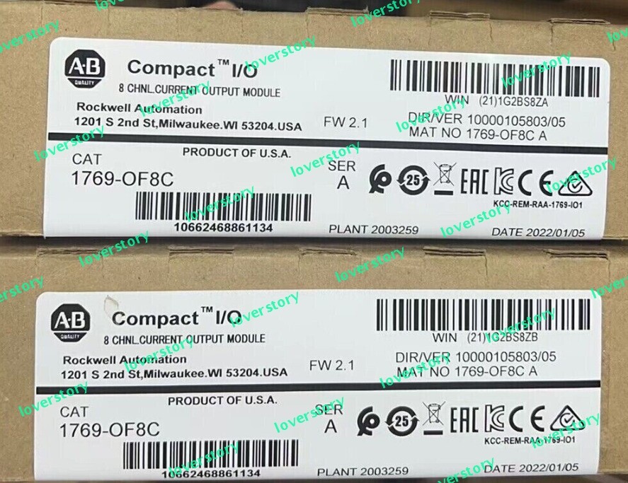 New Allen-Bradley 1769-OF8C / A CompactLogix 8 Pt A/O Current Module