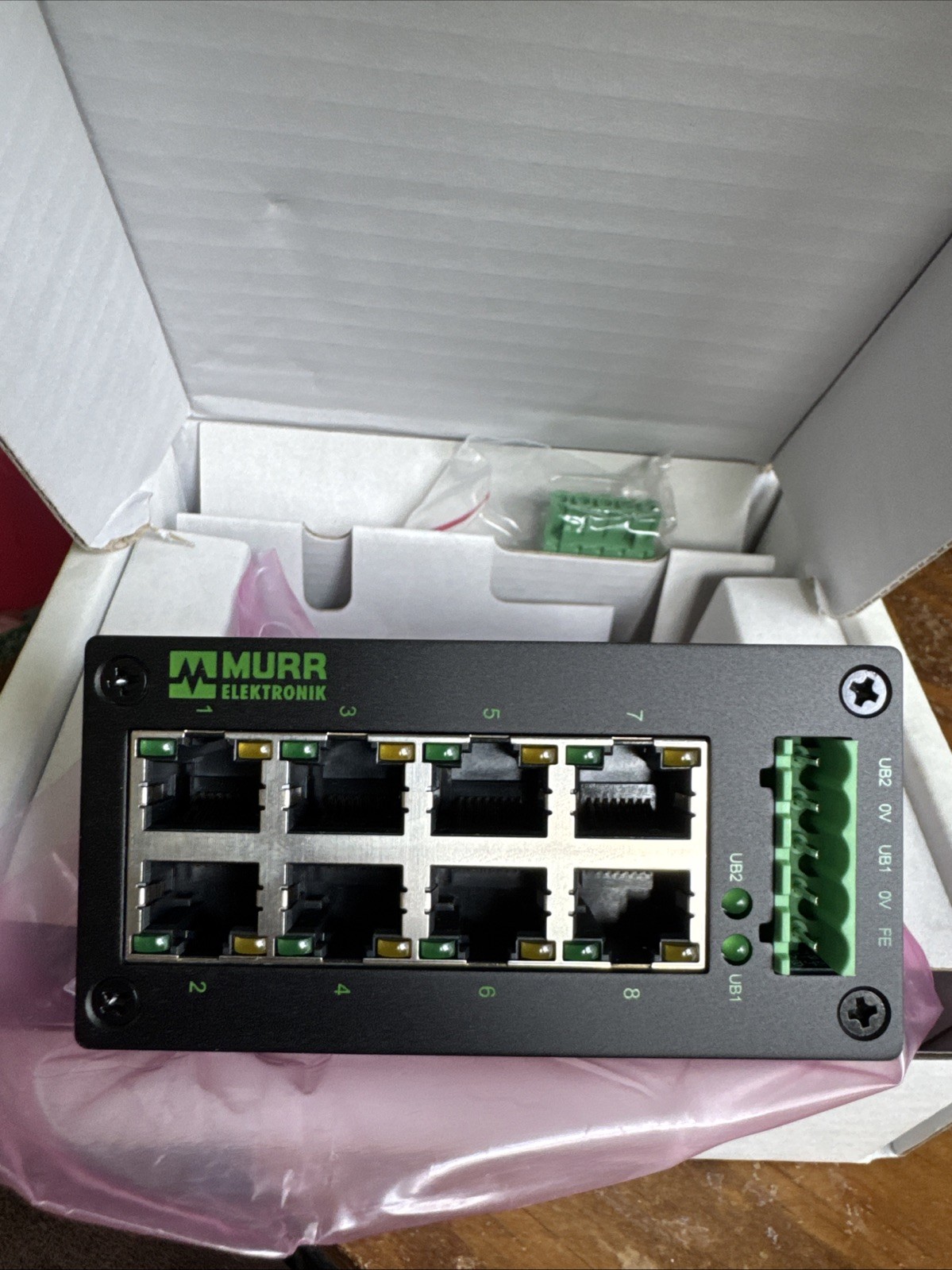 Murr Elektronik NEW In Box PLC 8 Port Unmanaged Switch Tree 8TX Metal 58171