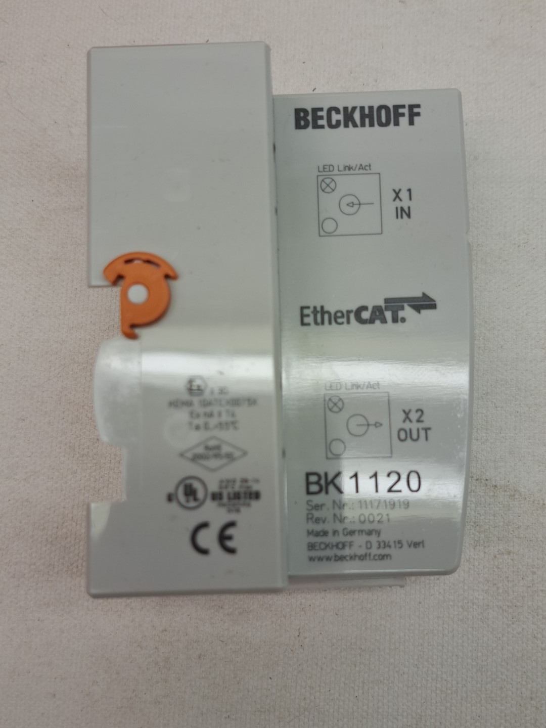 BECKHOFF BK1120-0000 EtherCAT Bus Coupler NEW