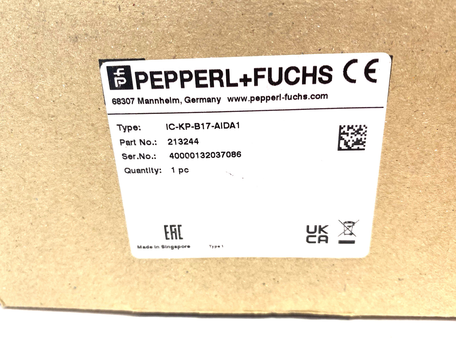 Pepperl+Fuchs IC-KP-B17-AIDA1 IDENTControl Evaluation/Control Interface 213244