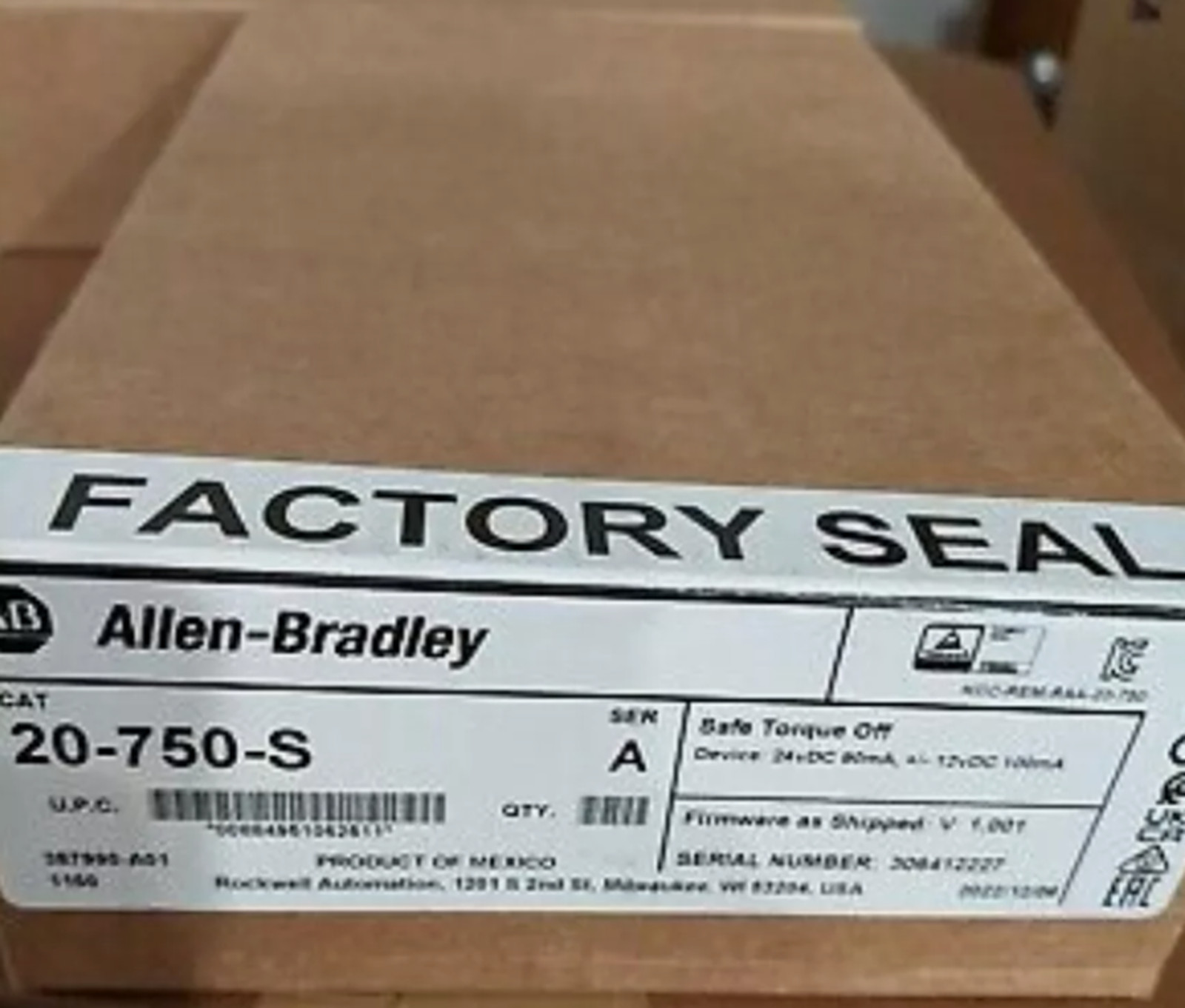 New In Box 20-750-S 750 Safe Torque Off Option Module