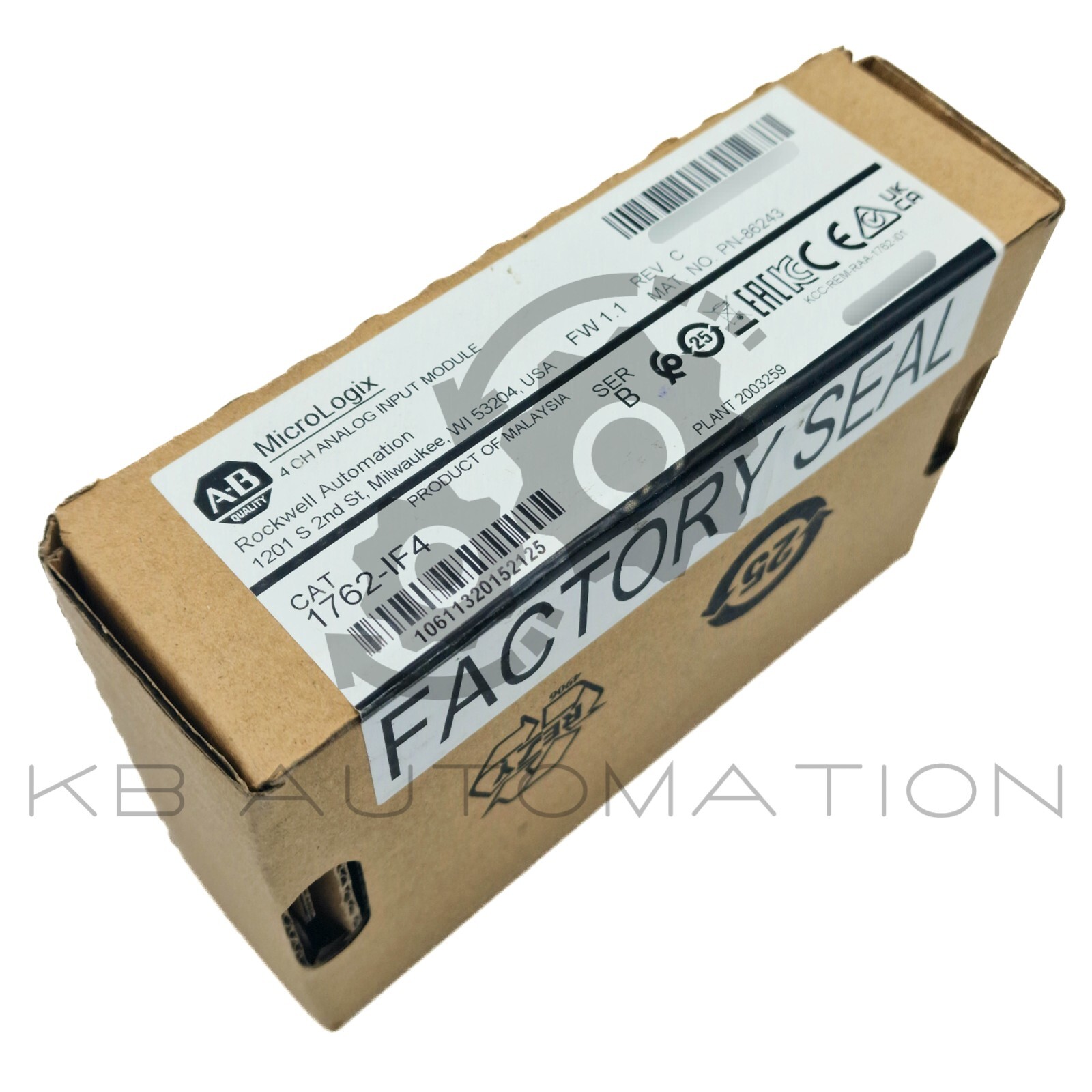 1762-IF4 MicroLogix 1200 4-channel current/voltage analog input module