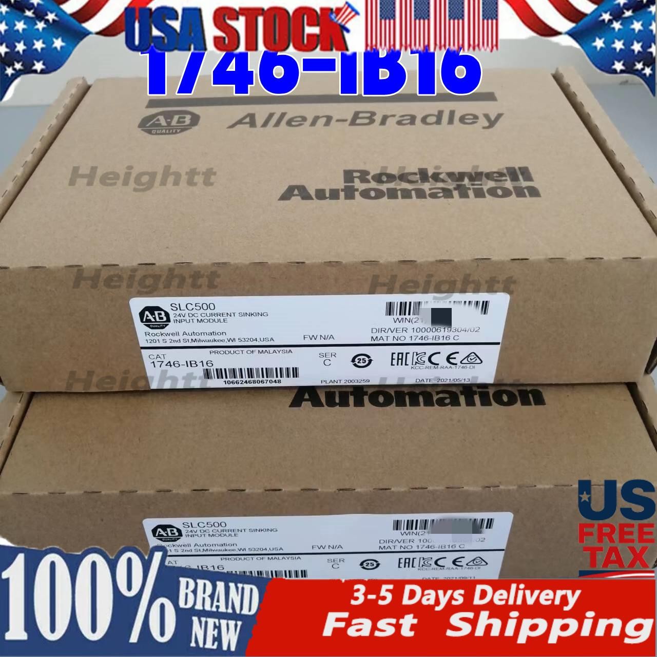 Allen Bradley 1746-IB16 SER C SLC 500 Digital Input Module PLC AB 1746IB16