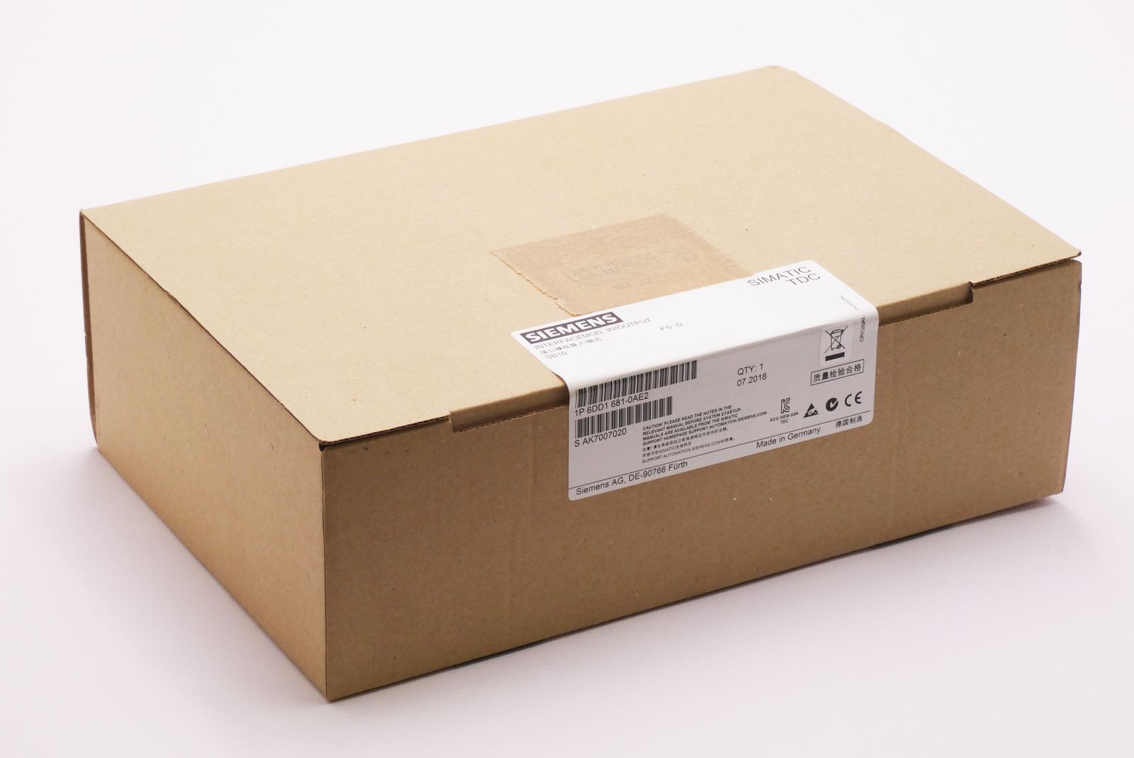 Siemens Simatic TDC 6DD1 681-0AE2 6DD1681-0AE2 FS:D -sealed-