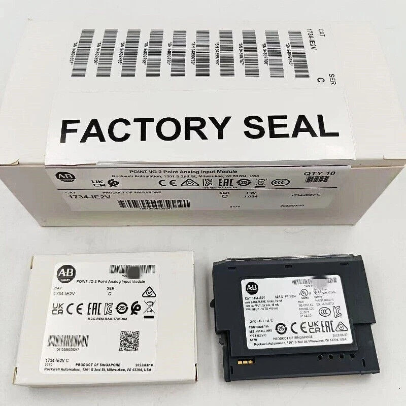 New Factory Sealed AB 1734-IE2V I/O 2 Point Analog Input Module 1734IE2V