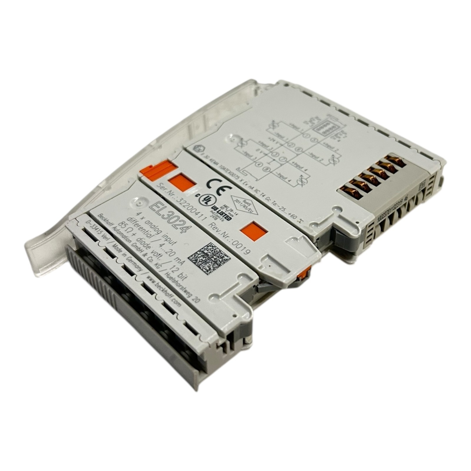 Beckhoff EtherCAT – Terminal 4-channel Analog input Power 4…20 mA EL3024