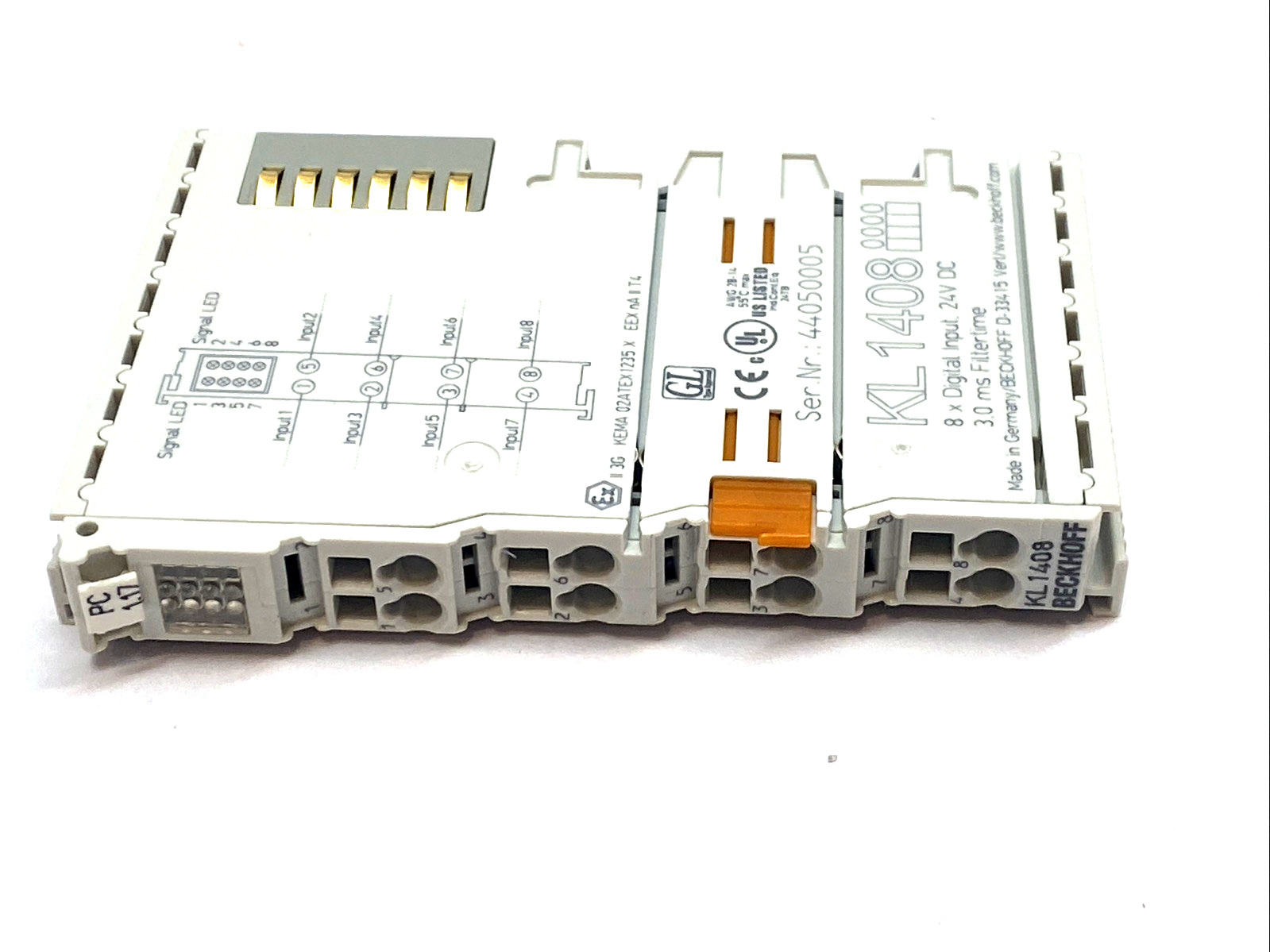 Beckhoff KL1408 Bus Terminal 8‑Channel 24V DC Digital Input 3ms Filter 1‑Wire