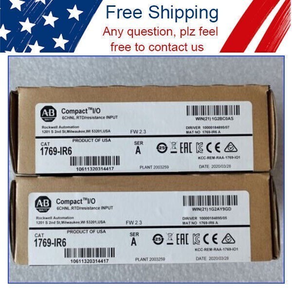 New Factory Sealed AB 1769-IR6 SER A CompactLogix Input Module RTD 1769IR6 US