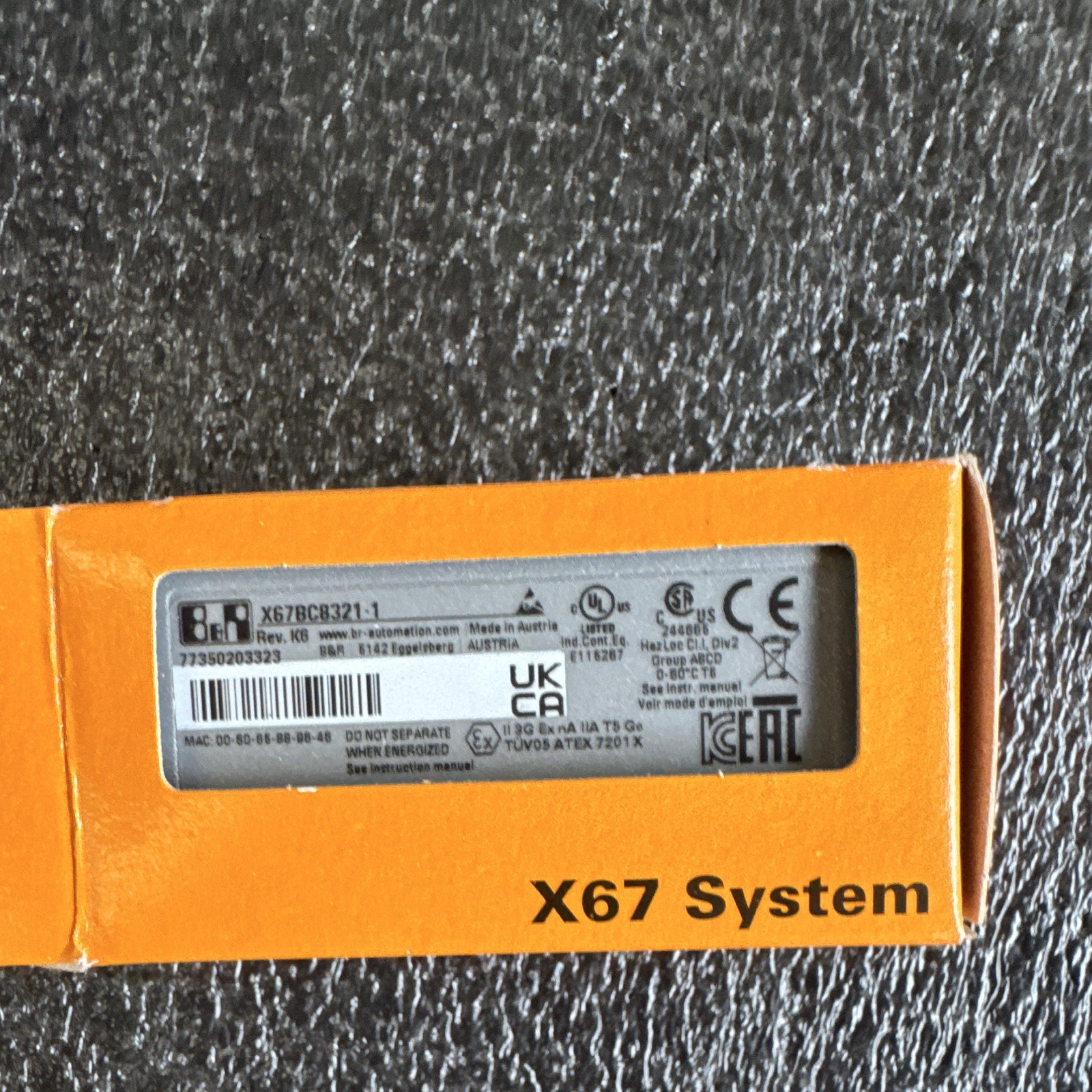 B&R X67BC8321-1 X67 System PLC Digital I/O Module, Powerlink Communication