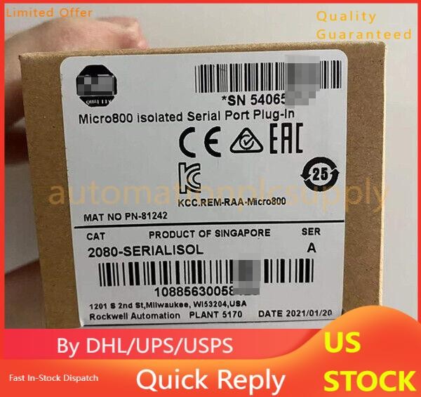 NEW SEALED Allen-Bradley 2080-SERIALISOL Micro800 Isolated Serial Port Plug-In