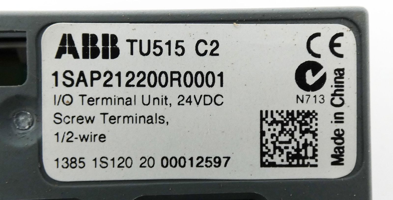 ABB DC532 1SAP240100R0001 E:D3 I/O Module + TU515 1SAP212200R0001 E:C2 -used-