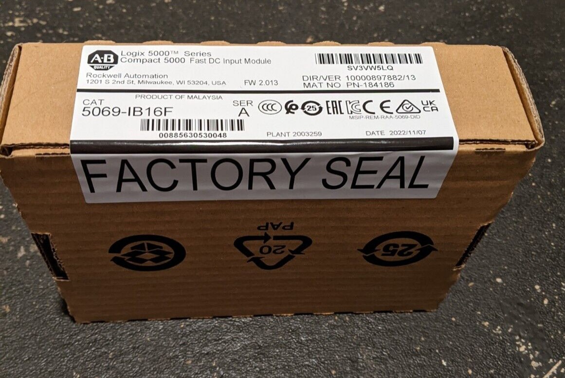 2022 New Factory Sealed Allen Bradley 5069-IB16F NEW IN BOX