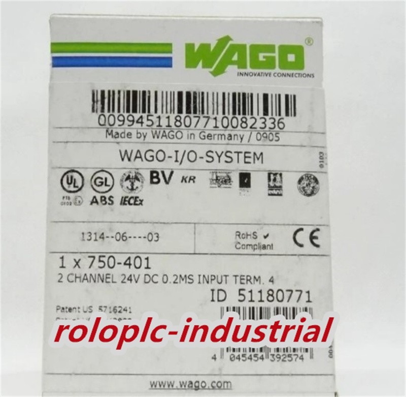 New in Box WAGO 750-401 2 Channel 24VDC 0.2MS Input 750401 750-401